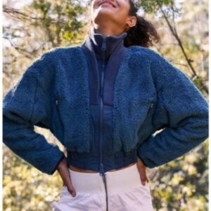 Free People Movement Gear Up Sherpa Jacket in Blue